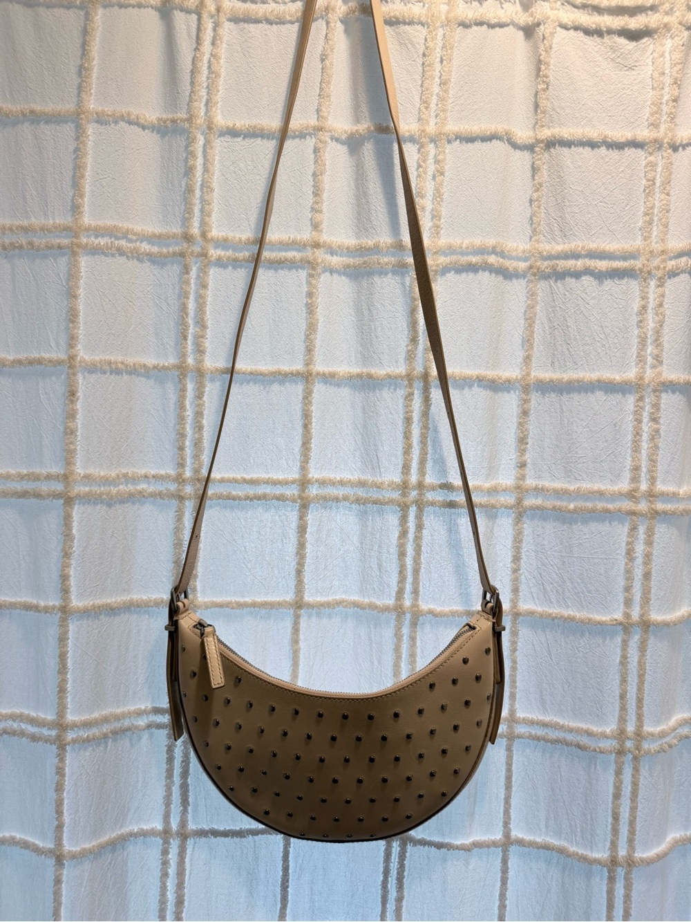 Madewell Ivory Studded Crescent Shoulder Bag - Picture 5 of 9